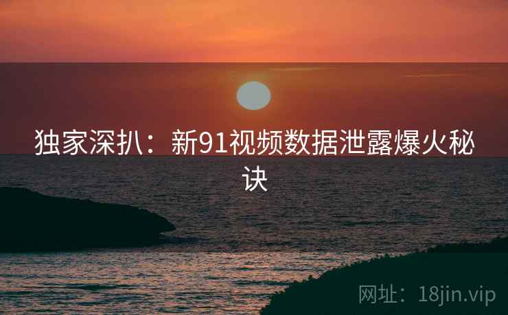 独家深扒：新91视频数据泄露爆火秘诀