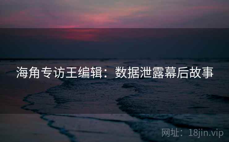海角专访王编辑：数据泄露幕后故事